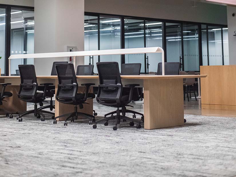 Empty office in company using employment law services Blackpool